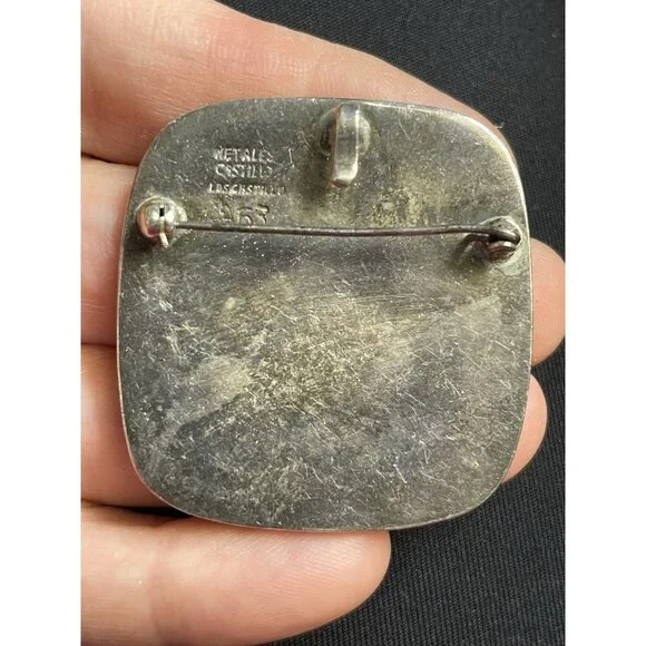 Los Castillo Sterling Silver Mixed Metals Parrot Pendant Brooch Signed 63 - Picture 2 of 14